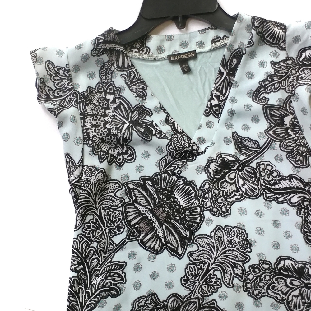 Express | Floral Light Blue Blouse